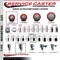 Service Caster 3'' Red Poly Swivel 1-3/8'' Expanding Stem Caster Set 2 Total Lock Brakes, 4PK SCC-EXTTL20S314-PPUB-RED-2-S-2-138 - alternate 5